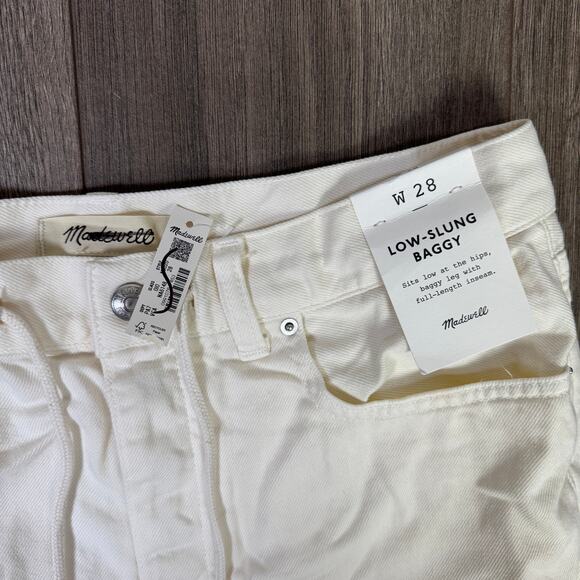 Madewell Low-Slung Baggy Jean Sz 28 Vintage Canvas Airy Denim Edition Drawstring - Picture 6 of 10